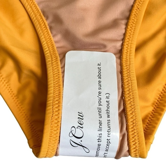 NWT J. Crew Scrunchie Strap Full-coverage Bikini Bottom Dark Yellow Sz XL - Picture 7 of 12